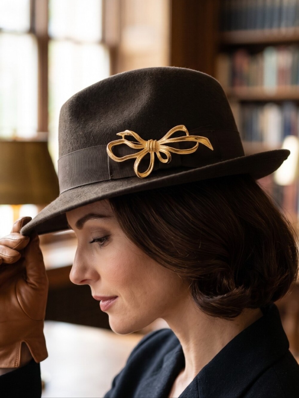 Trifari Vintage Gold Plated Bow Brooch